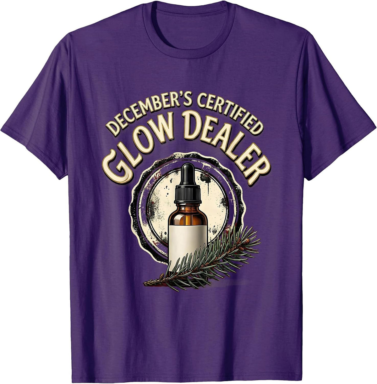 Men's December's Certified Glow Dealer Esthetician Dermatology T-Shirt - Purple