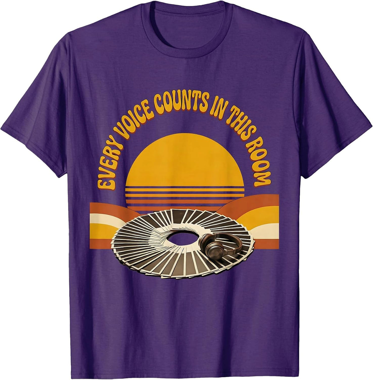 Every Voice Counts In This Room Retro 70s Special Education T-Shirt - Purple
