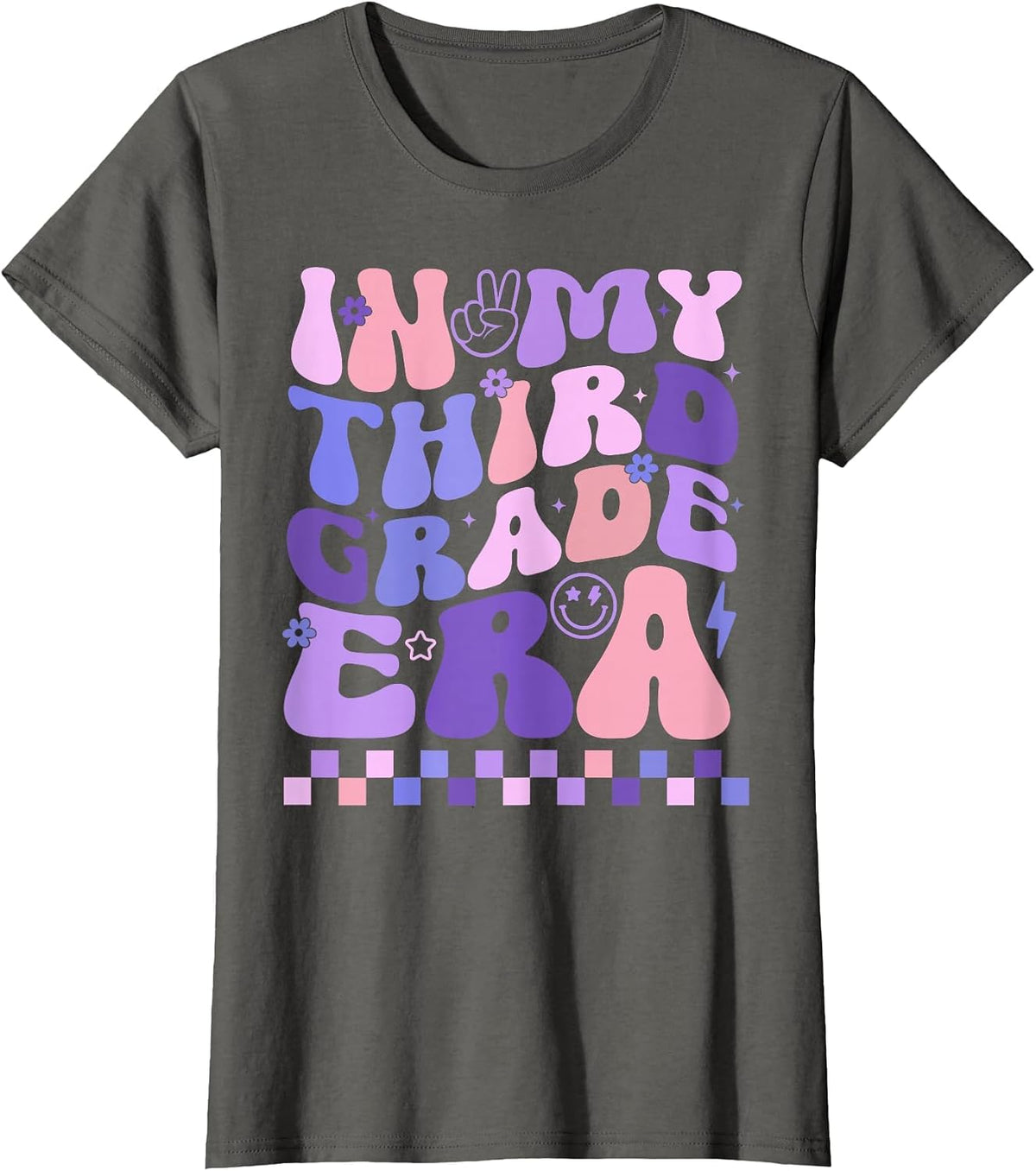 in My Third Grade Era 3rd Grade Teacher Student Boy Girl T-Shirt - Asphalt Grey