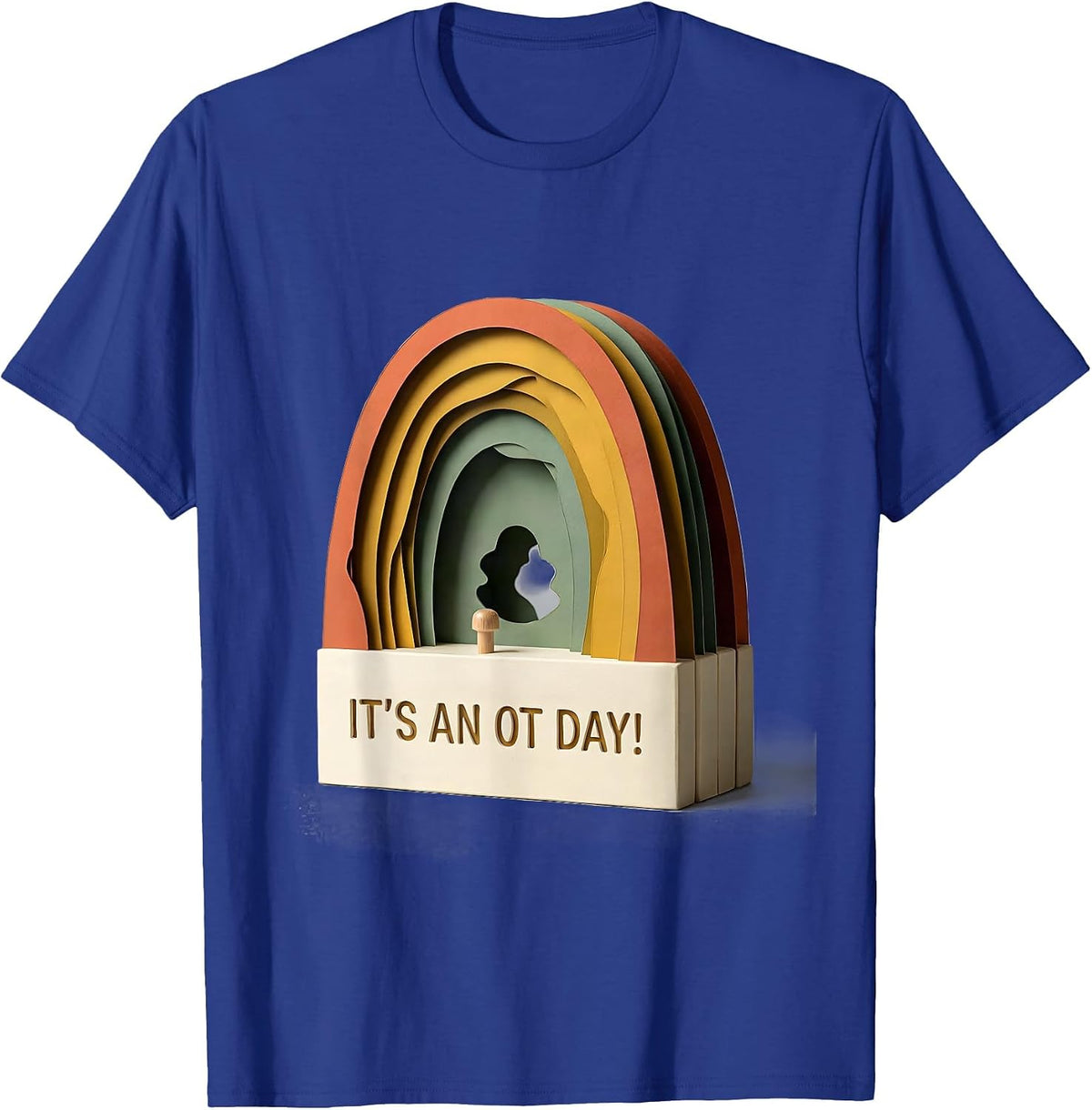 Men's It's An OT Day! Retro Occupational Therapy OT Month T-Shirt - Royal Blue