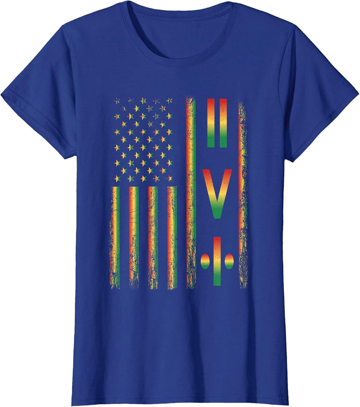 juneteenth Equality is Greater Than Division juneteenth Flag T-Shirt - Royal Blue
