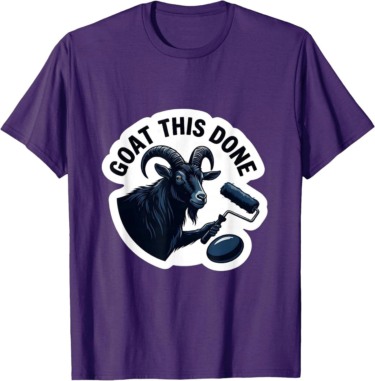 Men's Goat This Done Funny Goat Pun Dad Joke Meme Humor T-Shirt - Purple
