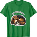Men's My Whole Life Curls Up Low Funny Basset Hound Dog Lover Gift T-Shirt - Kelly Green