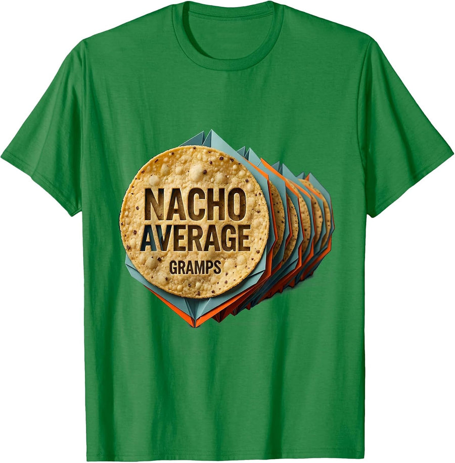 Men's Nacho Average Gramps Funny Grandpa Cinco De Mayo Party Gift T-Shirt - Kelly Green