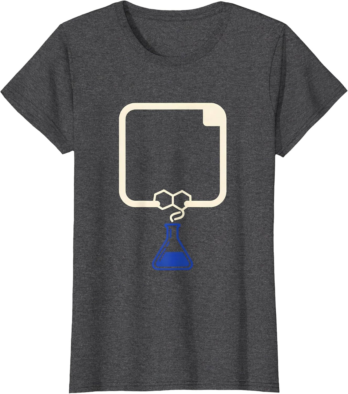 Women's Periodic Table Element Tile Chemist Science Nerd Humor T-Shirt - Dark Heather Grey