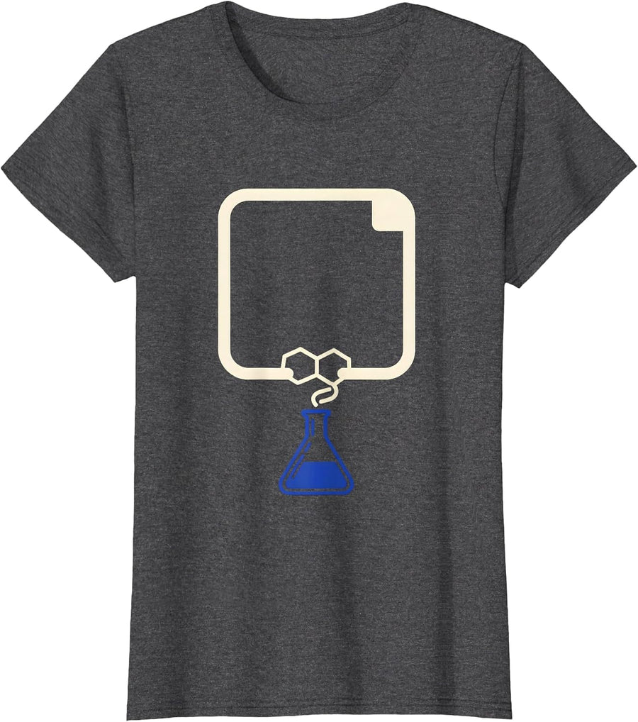 Women's Periodic Table Element Tile Chemist Science Nerd Humor T-Shirt - Dark Heather Grey