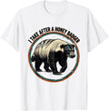 Men's I Take After A Honey Badger Vintage Honey Badger Animal T-Shirt - White