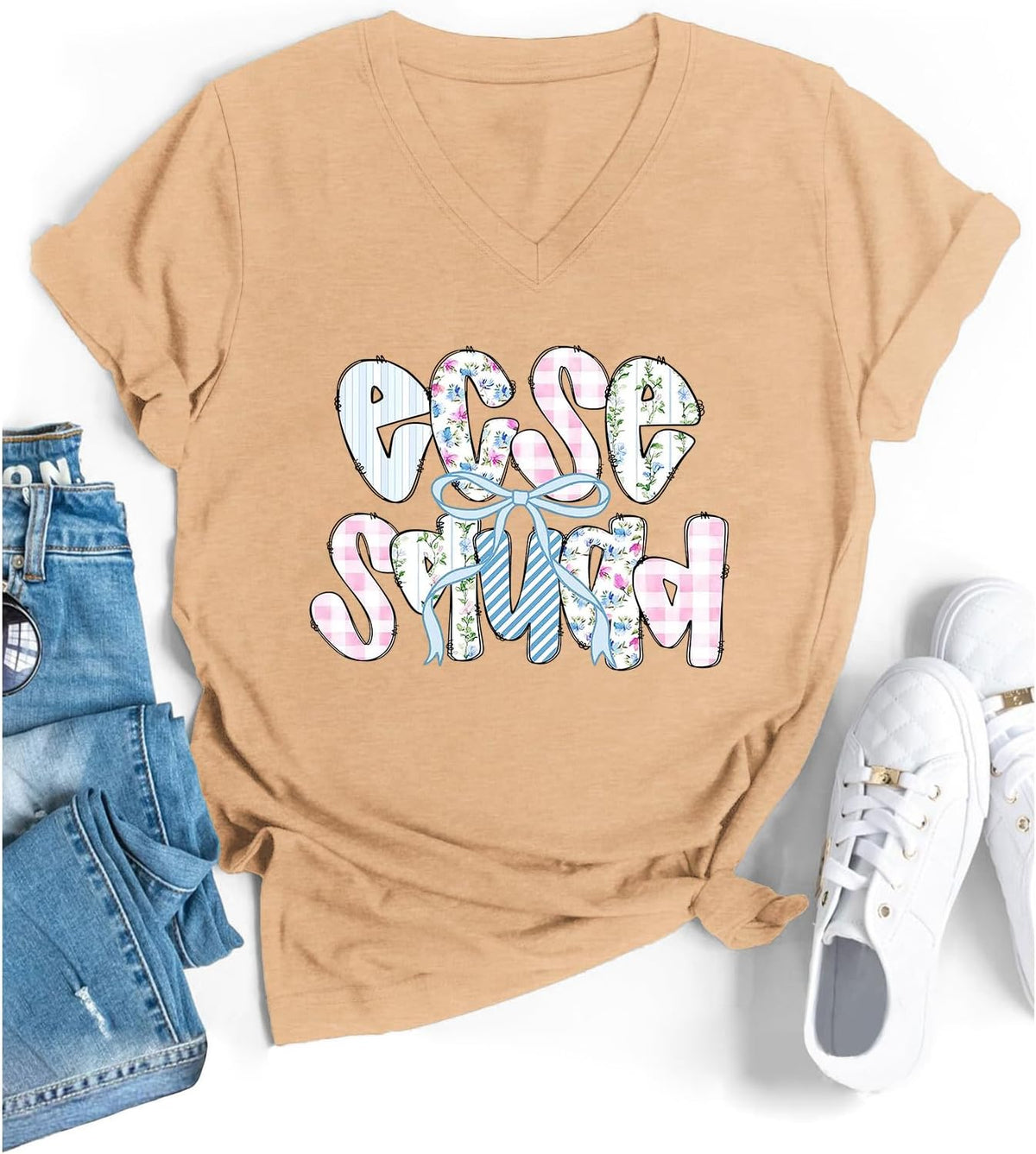 ECSE Teacher Shirt ECSE Squad Shirt Early Childhood Special Education T-Shirt - V-Neck Khaki