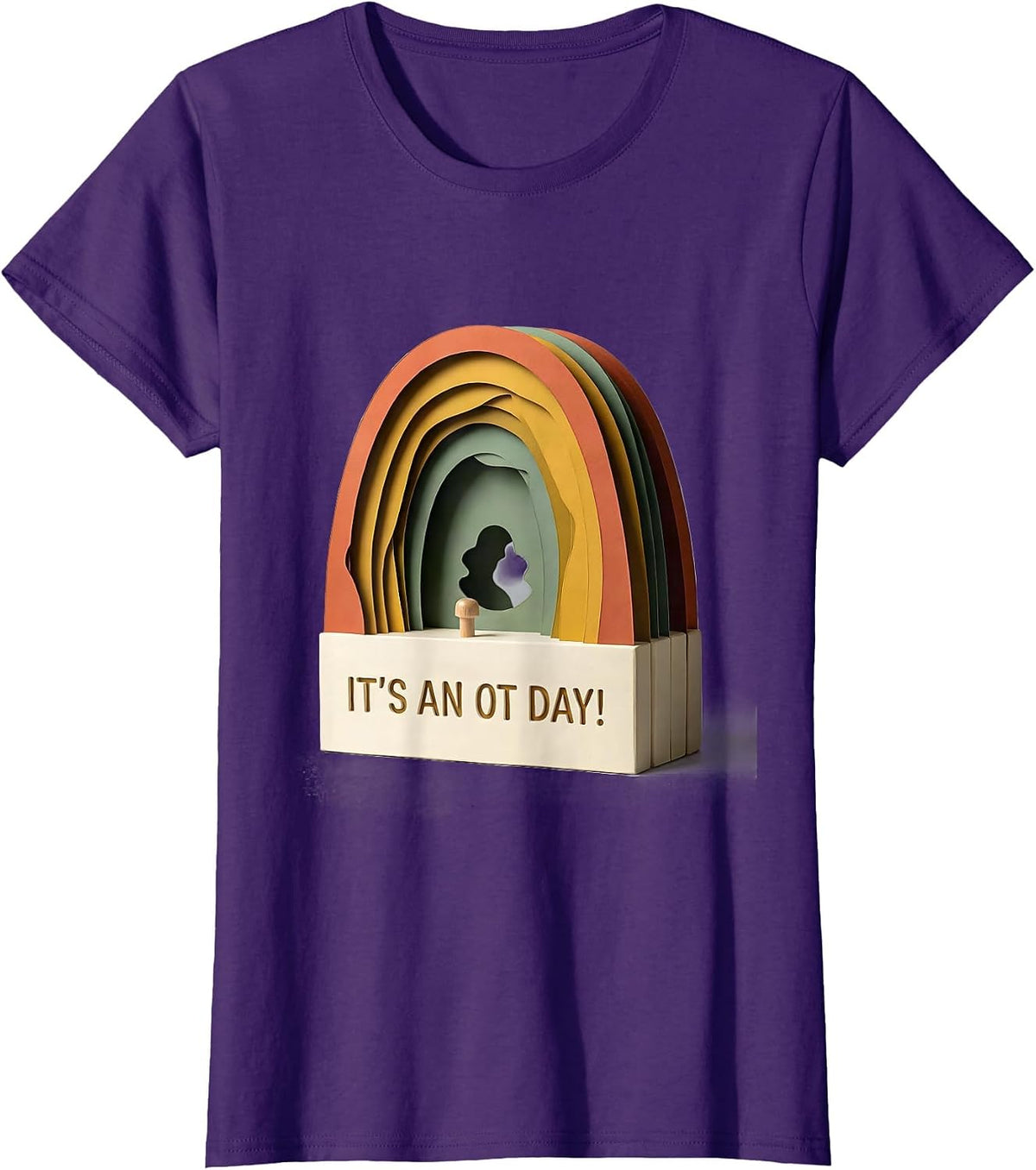 Women's It's An OT Day! Retro Occupational Therapy OT Month T-Shirt - Purple