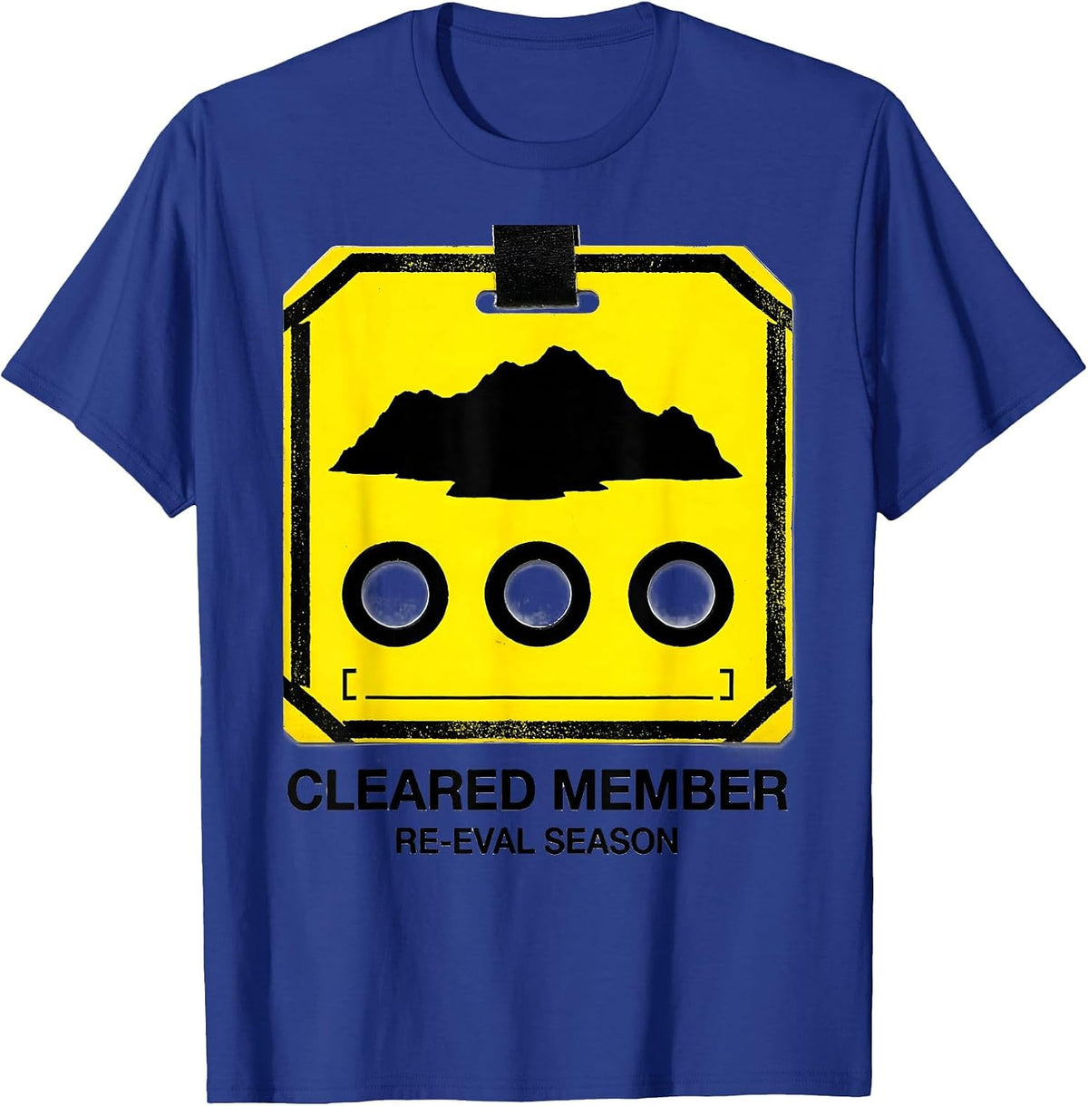 Men's Cleared Member Re-Eval Season Stencil Special Education T-Shirt - Royal Blue