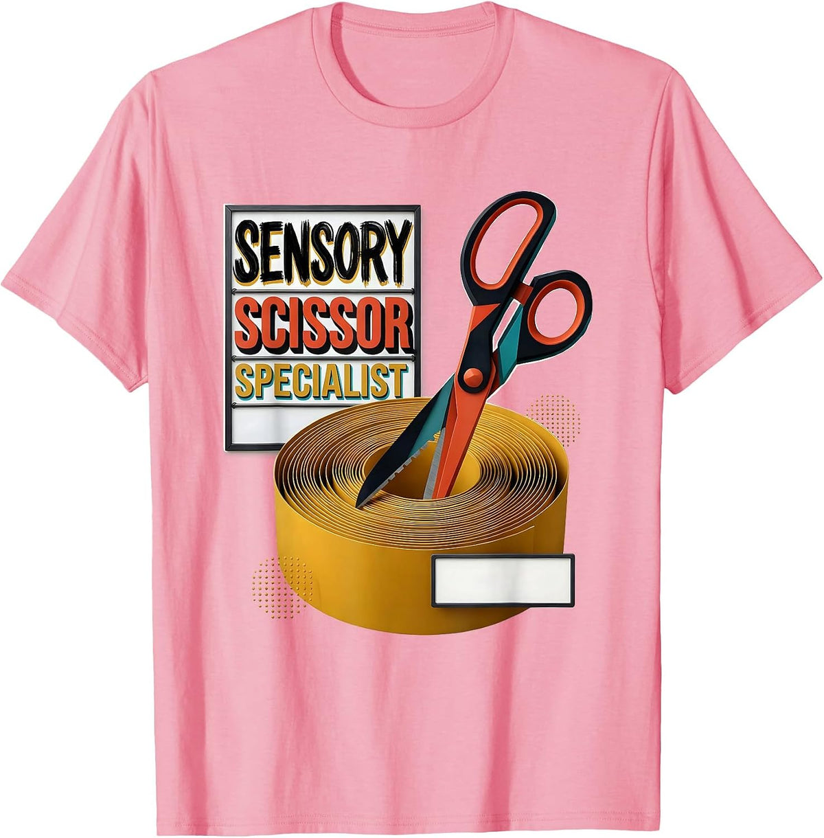 Men's Sensory Scissor Specialist Occupational Therapy Sensory T-Shirt - Pink