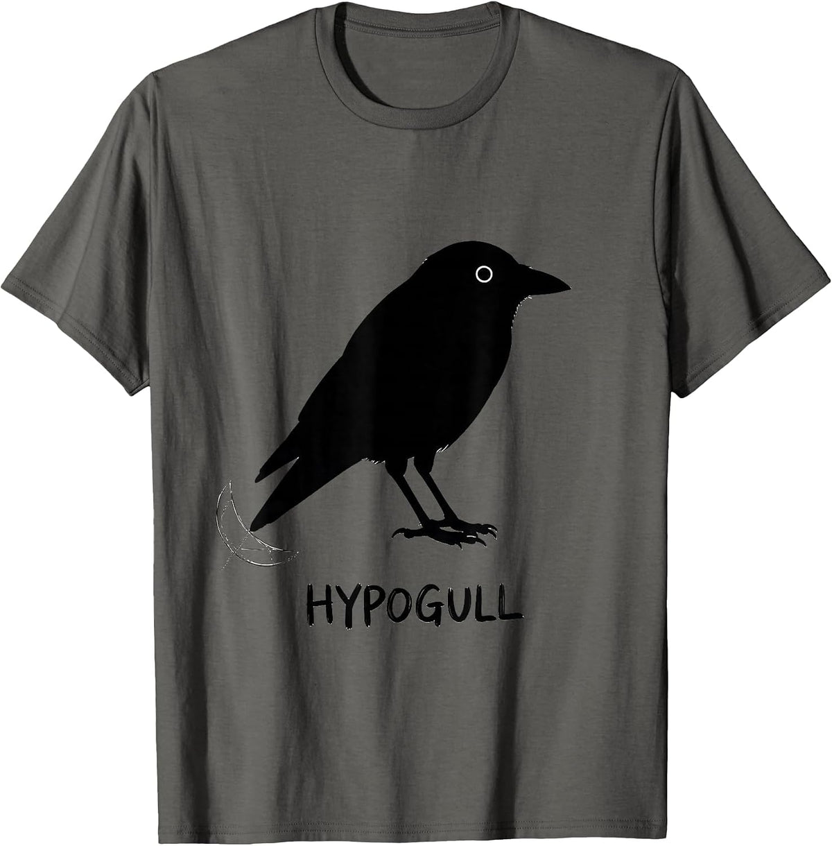 Hypogull Funny Bird Pun Math Teacher Geometric Humor T-Shirt - Asphalt Grey