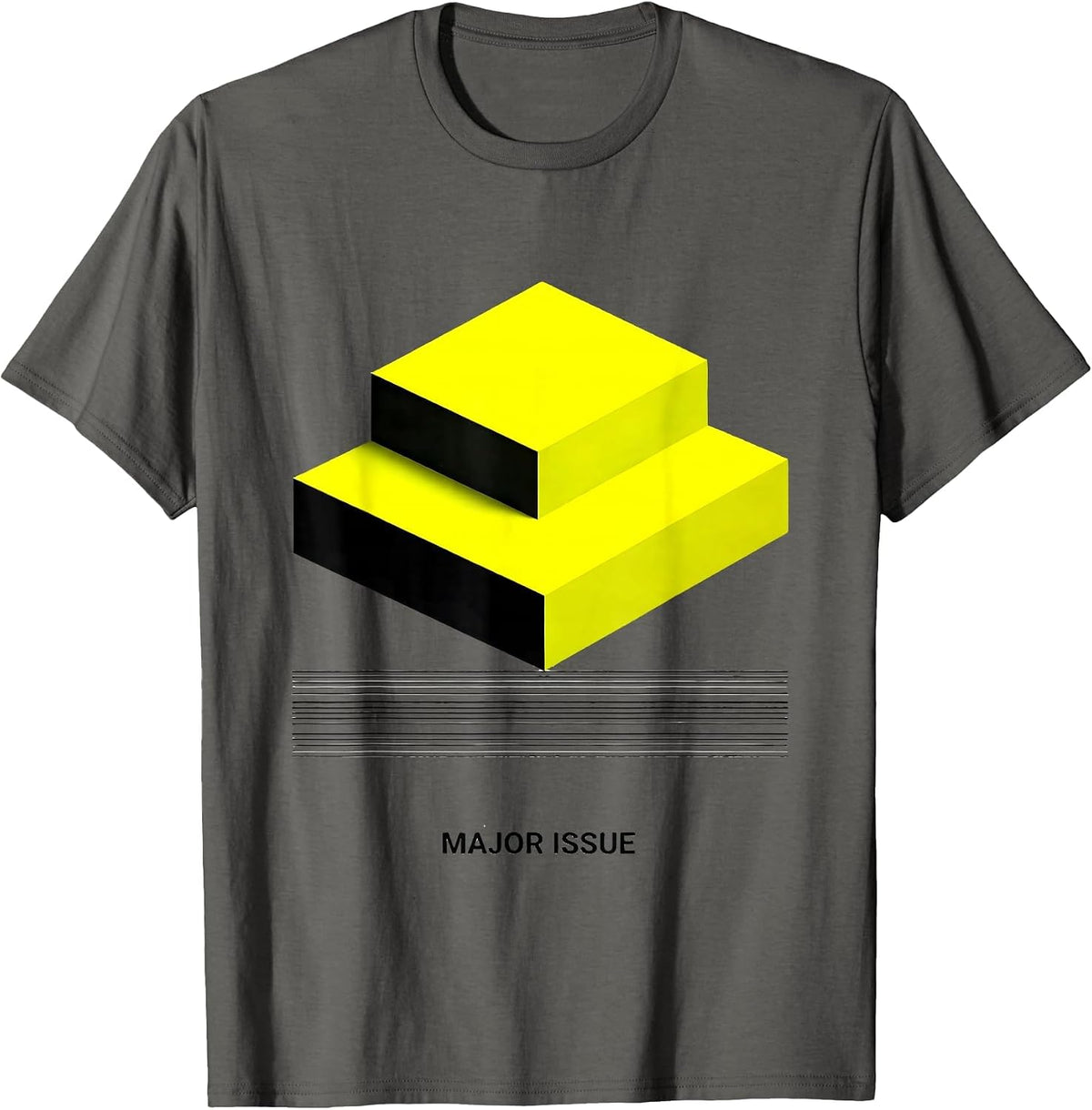 Major Issue Minimalist Music Lover Humor Gift T-Shirt - Asphalt Grey