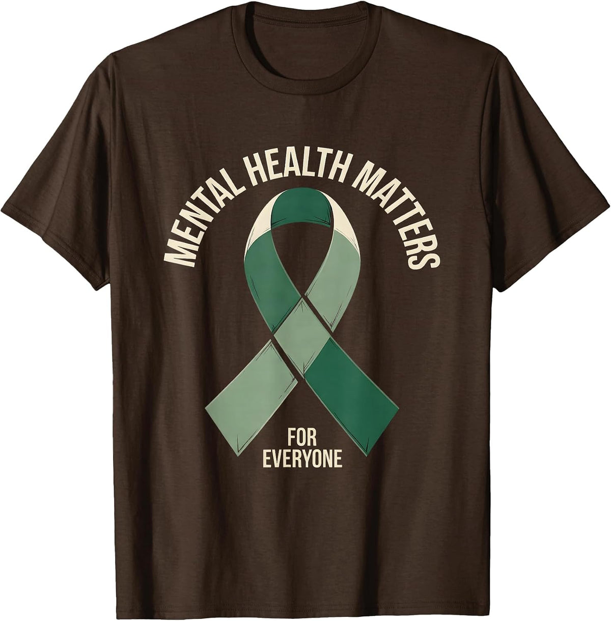 Mental Health Matters For Everyone Minimalist Awareness T-Shirt - Brown