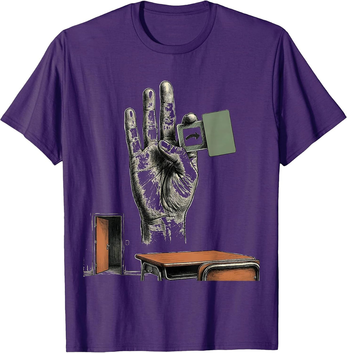 ASL Completion Hand SPED Teacher Classroom Inclusion T-Shirt - Purple