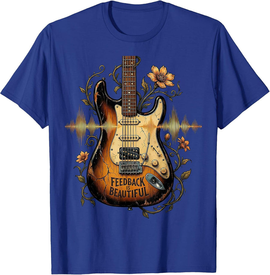 Feedback Is Beautiful Inspirational Design T-Shirt - Royal Blue
