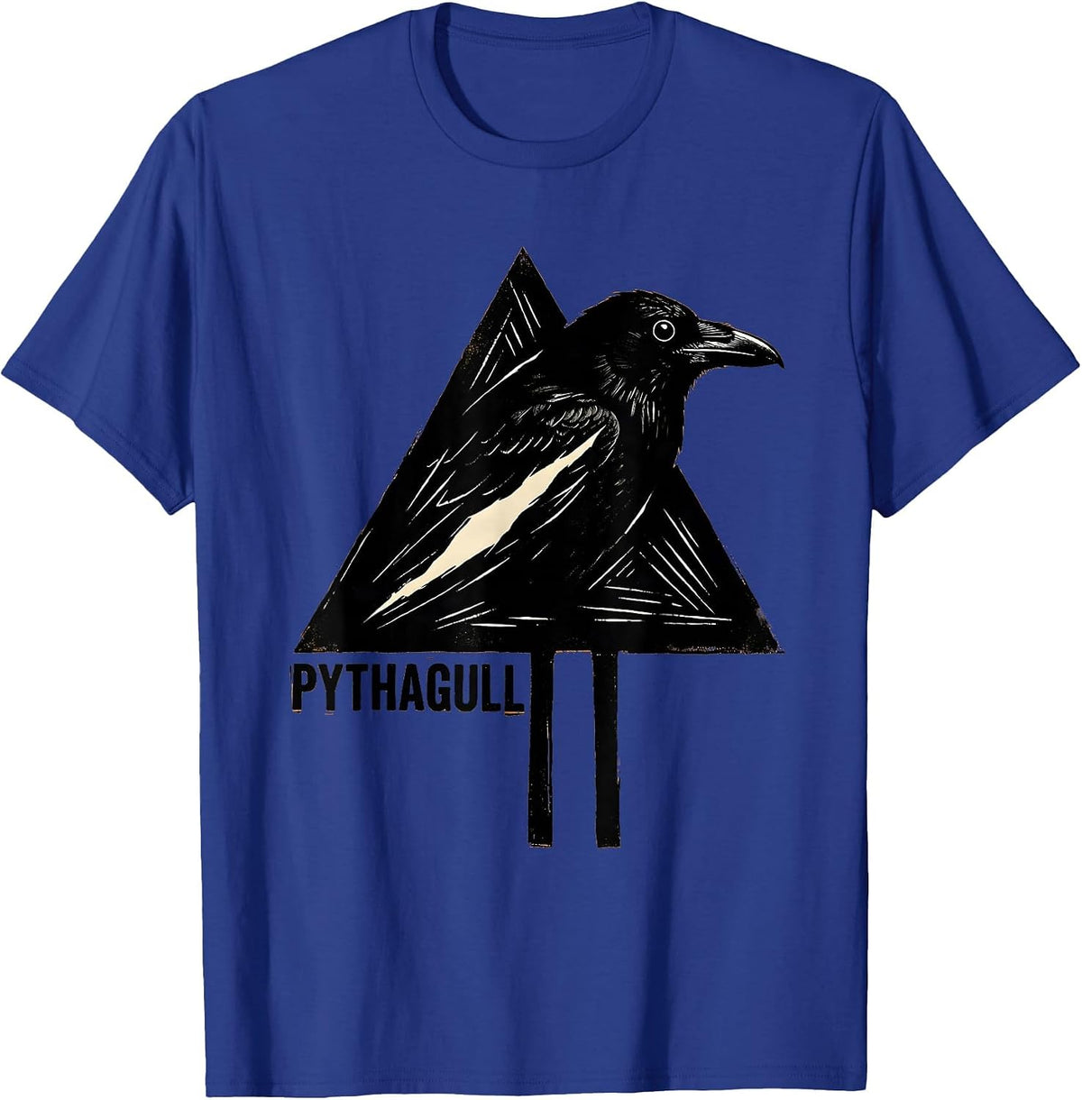 Pythagull Triangle Bird Pun Funny Math Teacher Humor T-Shirt - Royal Blue