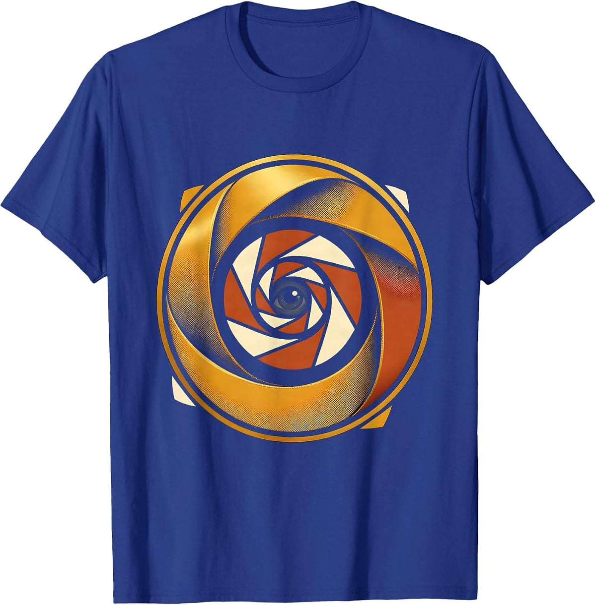 Fibonacci Spiral Sacred Geometry Math Enthusiast T-Shirt - Royal Blue