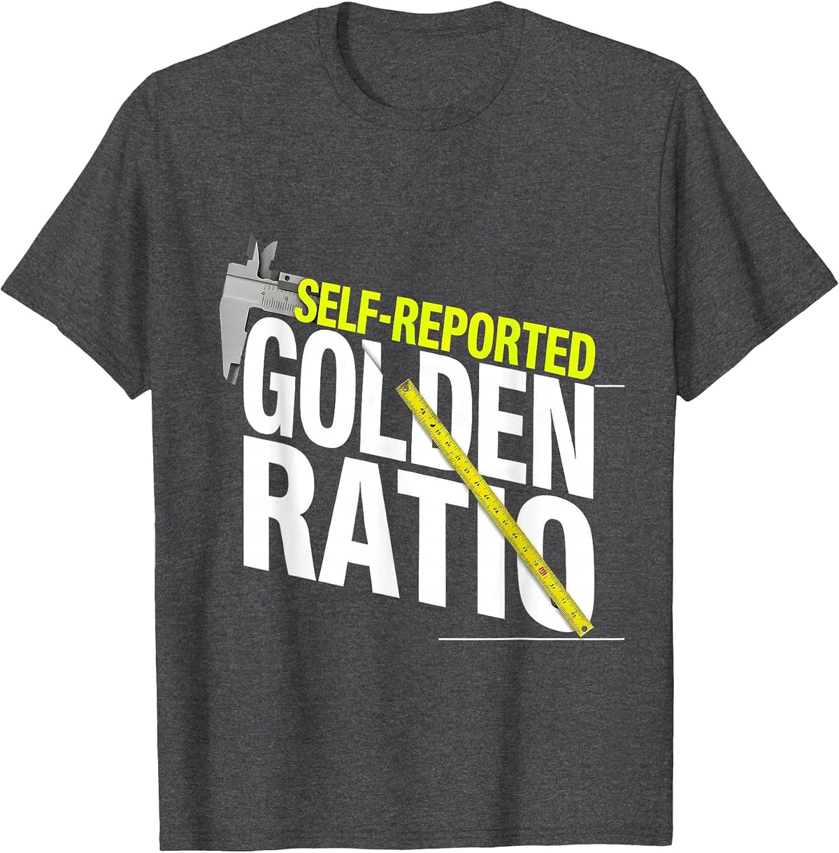 Men's Golden Ratio, Self-Reported Math Geometry Enthusiast T-Shirt - Dark Heather Grey