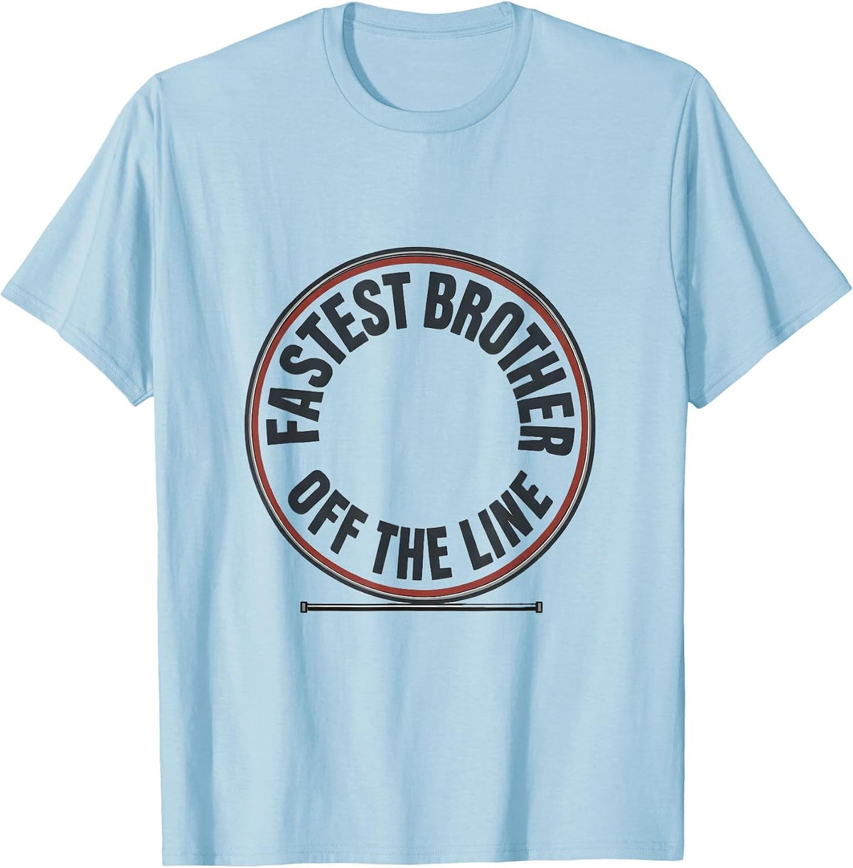 Men's Fastest Brother Off The Line Patriotic RC Racing Drag Strip T-Shirt - Baby Blue