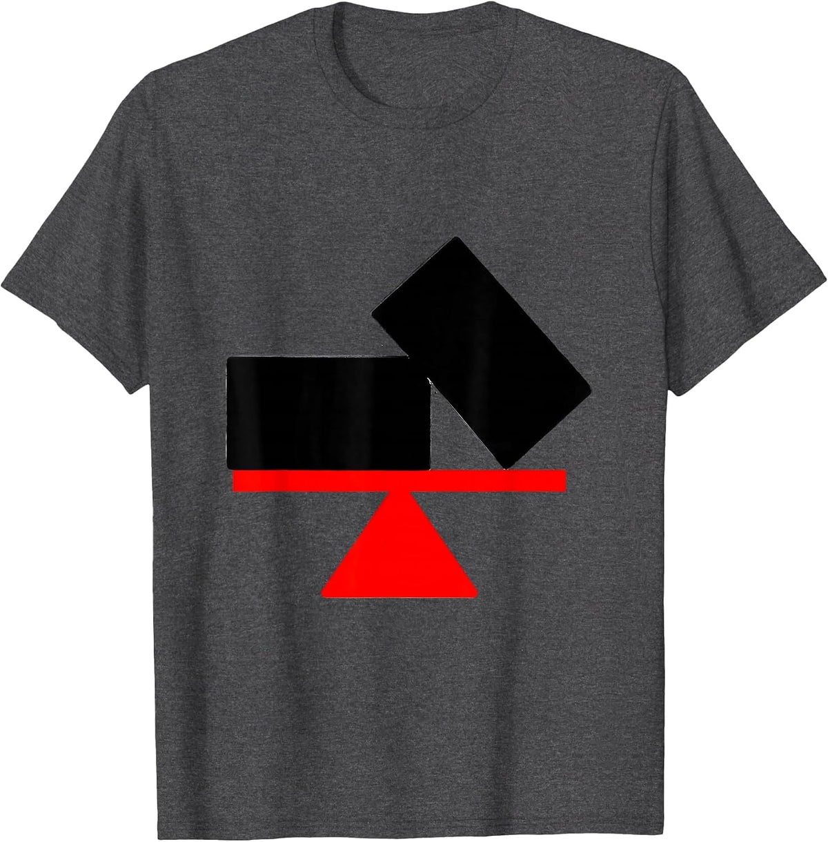 Blunt Geometry New Wave Typography Science Pun Humor T-Shirt - Dark Heather Grey