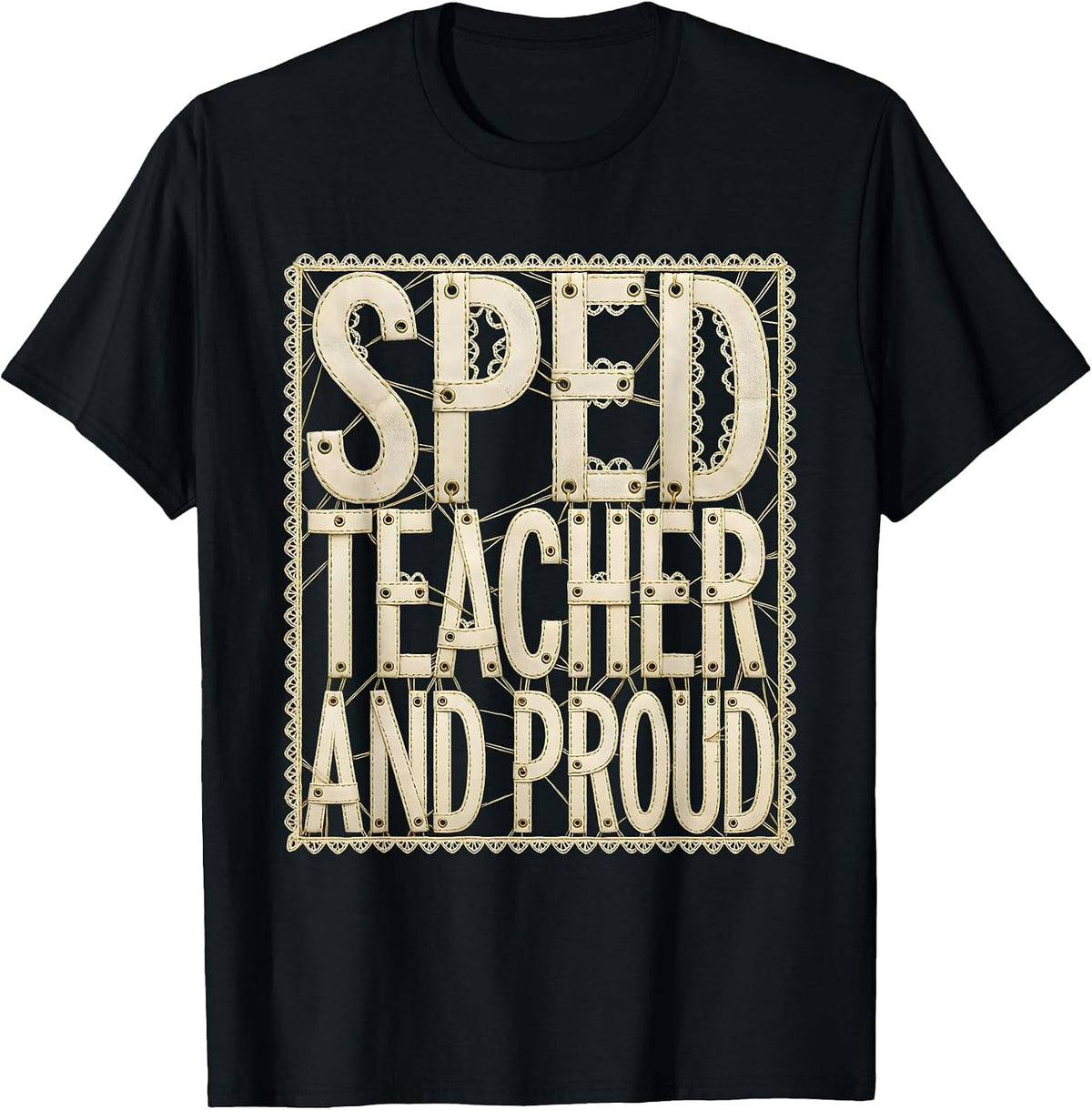 Men's Sped Teacher and Proud Special Education Design T-Shirt - Black