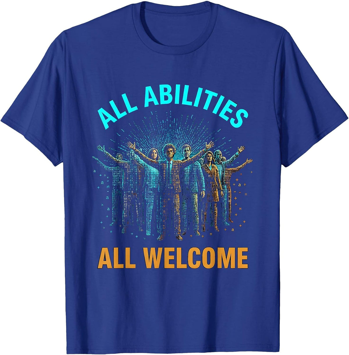 All Abilities All Welcome Special Education Design T-Shirt - Royal Blue