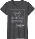 Women's Feeling Goat About Myself Funny Goat Pun Meme Dad Joke Humor T-Shirt - Dark Heather Grey