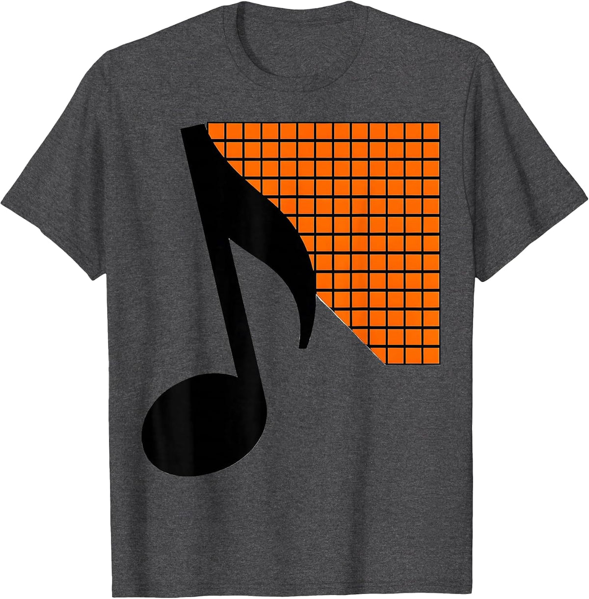 Men's Brutalist Eighth Note School Specials Teacher Humor T-Shirt - Dark Heather Grey