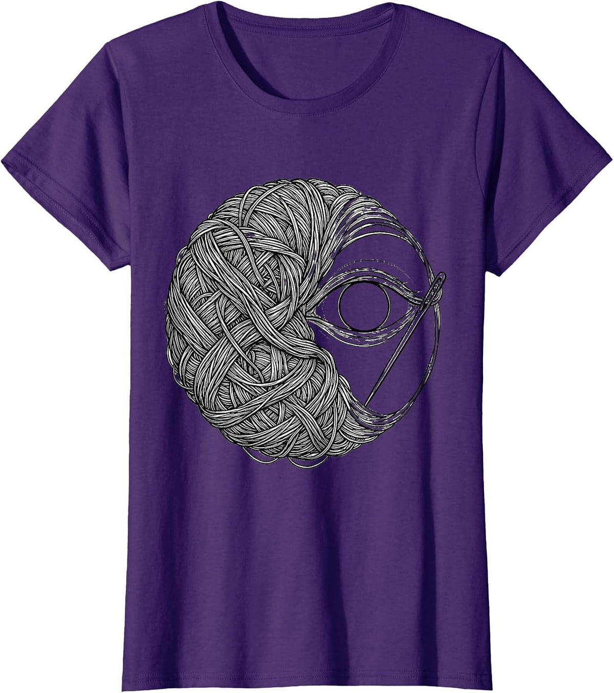 Women's Special Education Tangled Yarn Graphic Tee T-Shirt - Purple