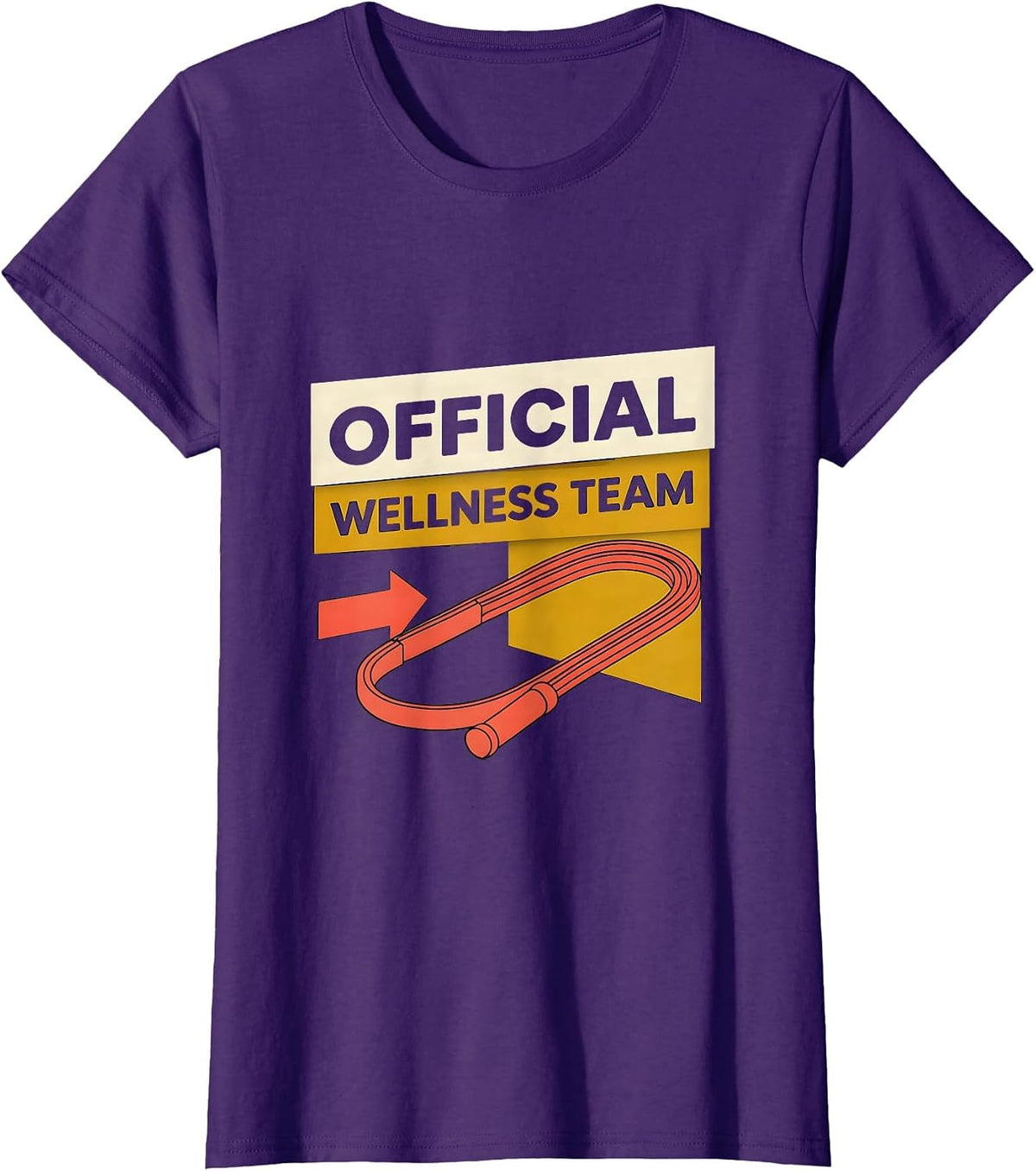 Women's Official Wellness Team Midcentury Modern Health Coach Staff T-Shirt - Purple