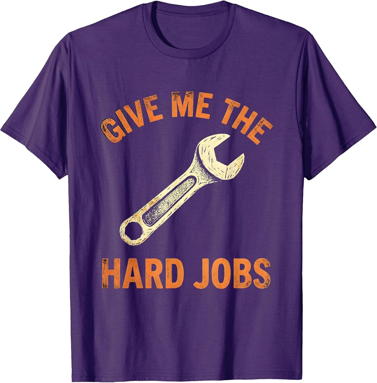 Give Me the Hard Jobs Mechanic Pride Design T-Shirt - Purple