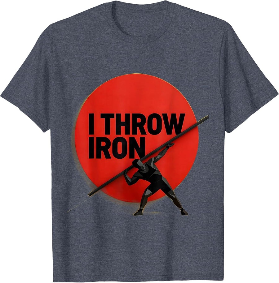 I Throw Iron Bauhaus Modernist Track And Field Throwers Gift T-Shirt - Heather Blue