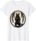 Women's Honey Badger Medallion Fearless Animal Lover Humor T-Shirt - White