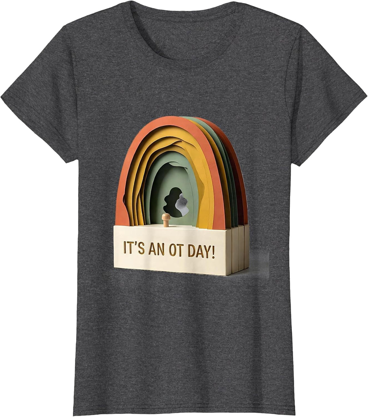 Women's It's An OT Day! Retro Occupational Therapy OT Month T-Shirt - Dark Heather Grey