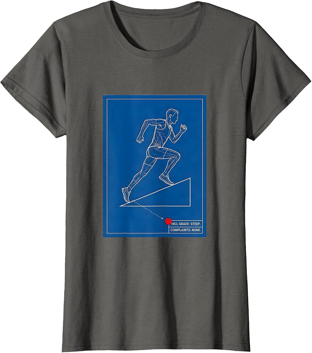 Women's Hill Grade: Steep. Complaints: None. Technical Blueprint T-Shirt - Asphalt Grey