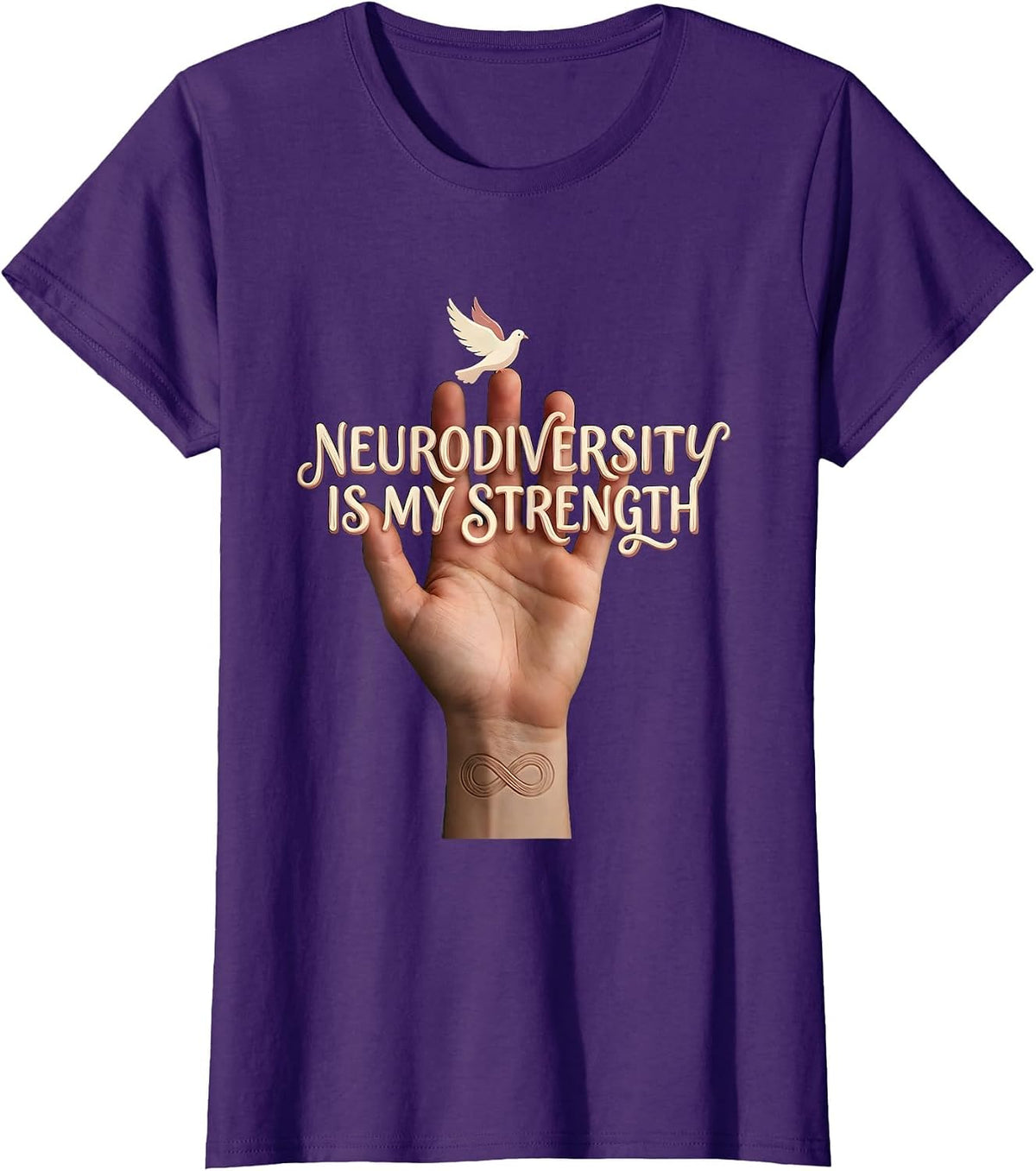 Women's Neurodiversity Is My Strength Autism Awareness T-Shirt - Purple