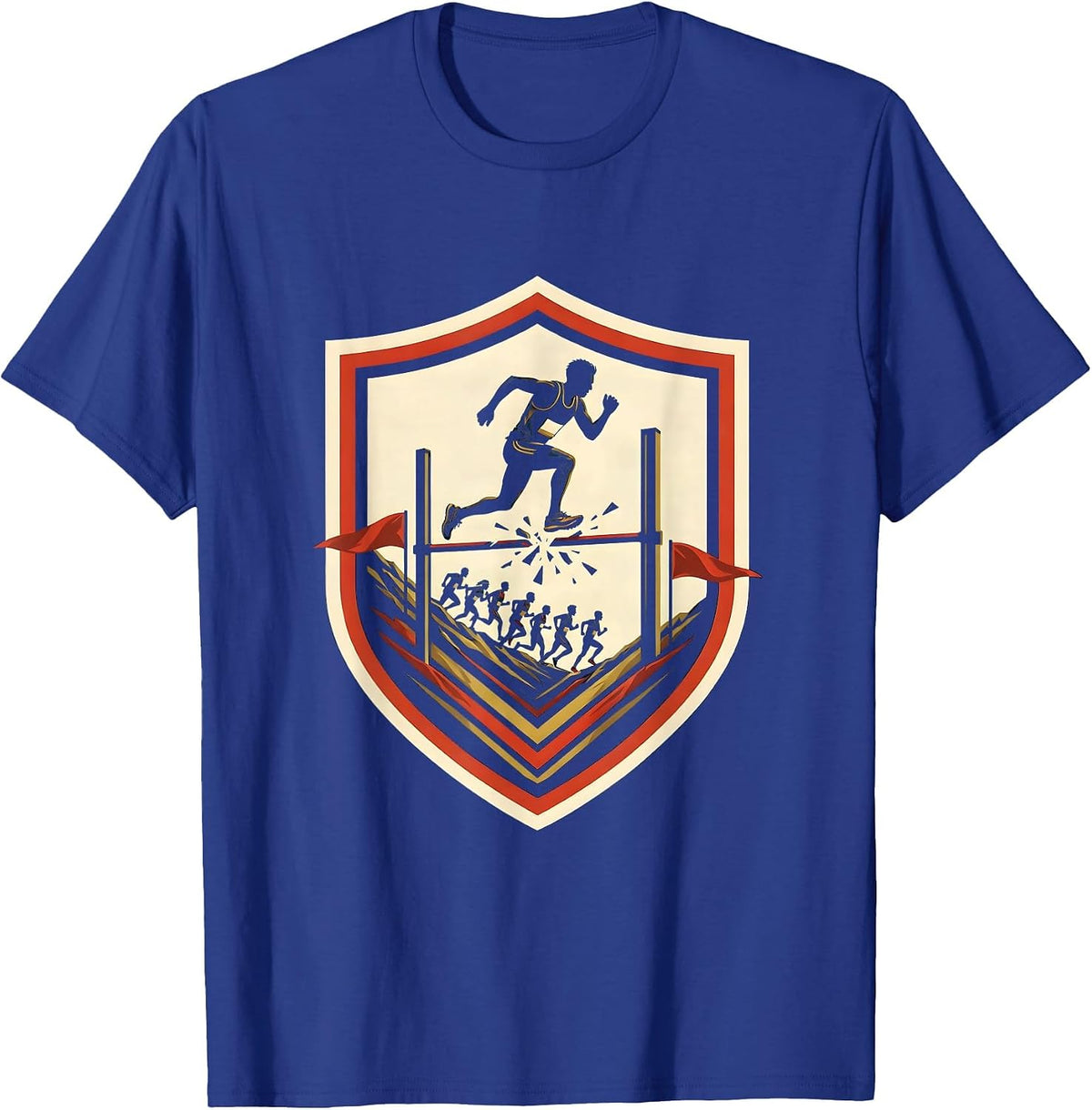 Men's Sealed Shield Cross Country Runner Team Pride T-Shirt - Royal Blue