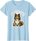 Women's Sheltie Girl Cute Dog Lover Breed Pride T-Shirt - Baby Blue