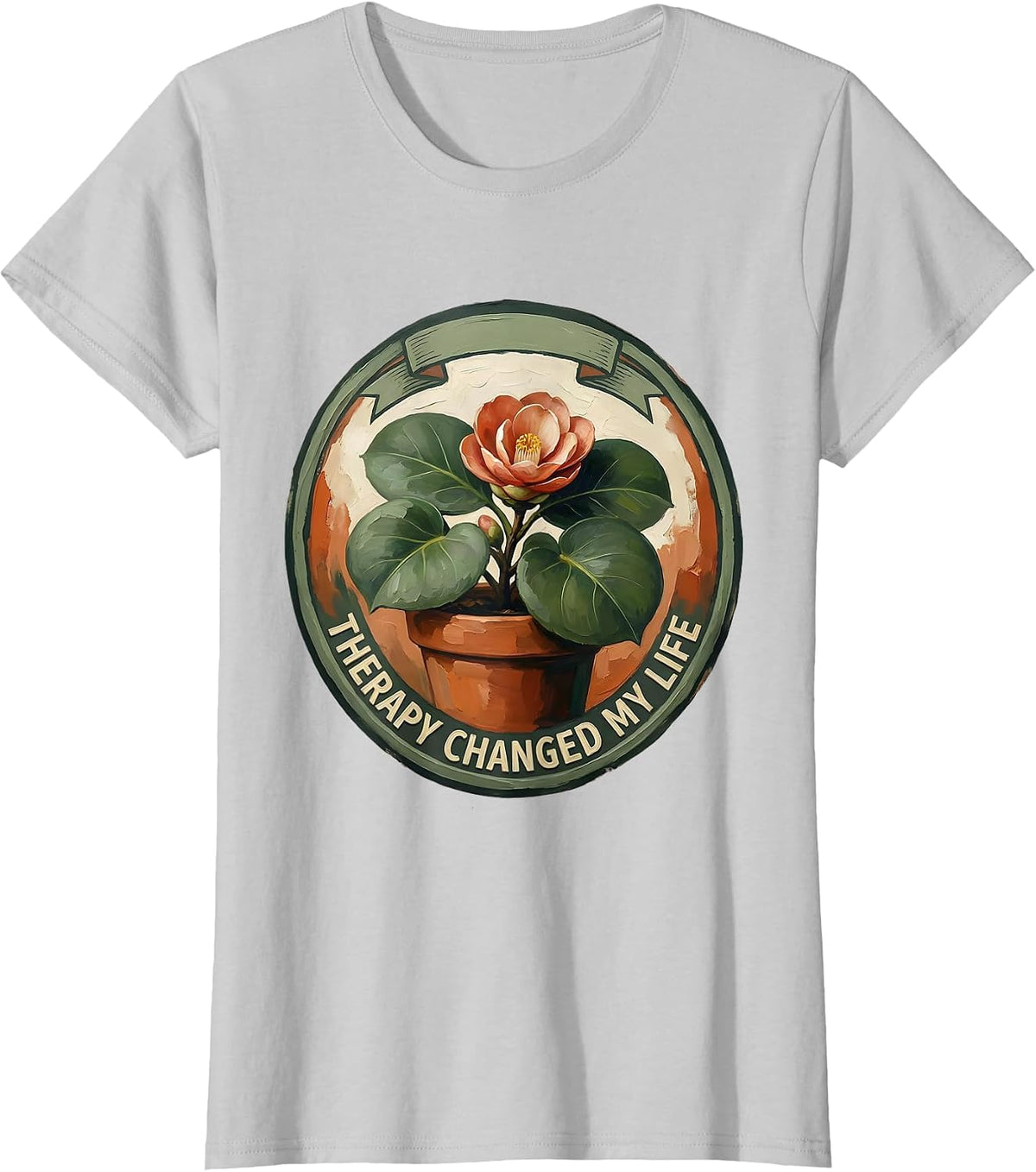 Therapy Changed My Life Mental Health Matters T-Shirt - Silver Grey