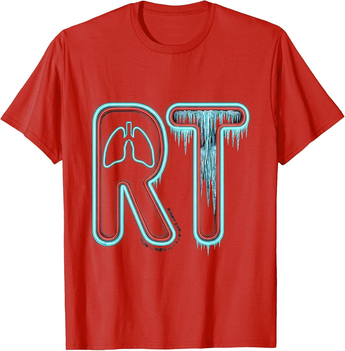 Men's RT Keeps Christmas Air Moving Occupational Pride Respiratory T-Shirt - Red