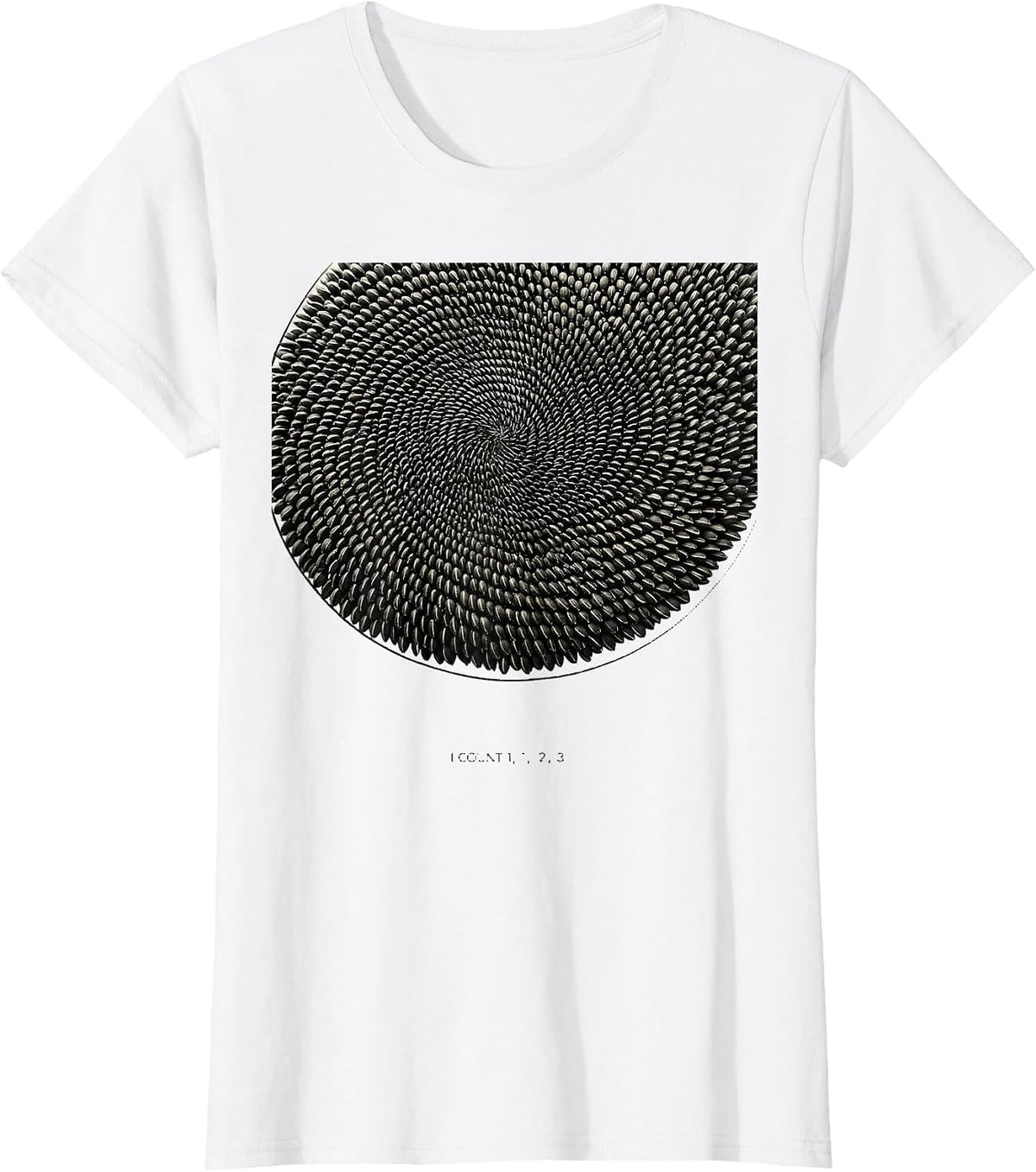 I Count 1, 1, 2, 3 Minimalist Math Lover Sacred Geometry T-Shirt - White