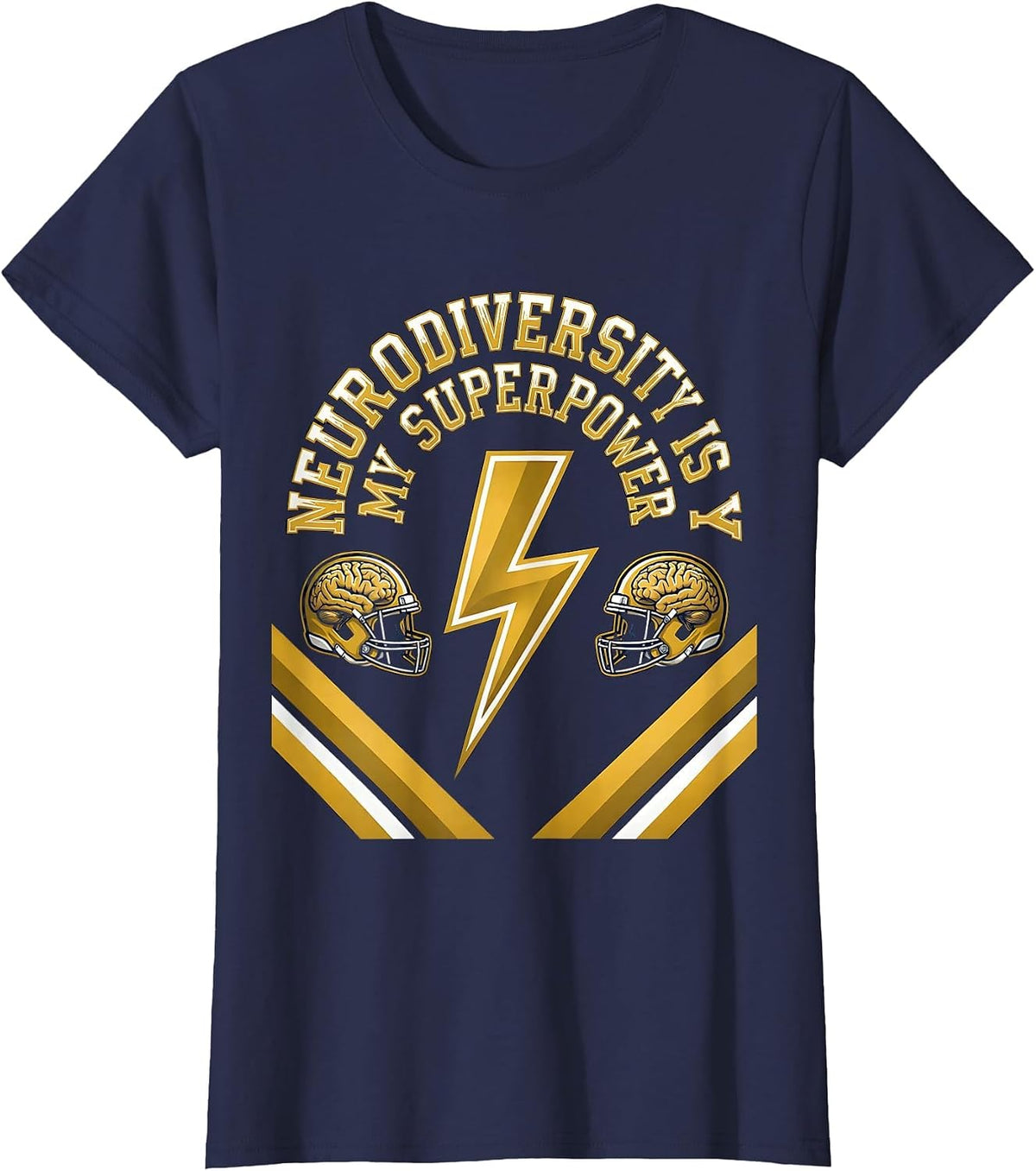 Women's Neurodiversity Is My Superpower Celebration Design T-Shirt - Navy Blue