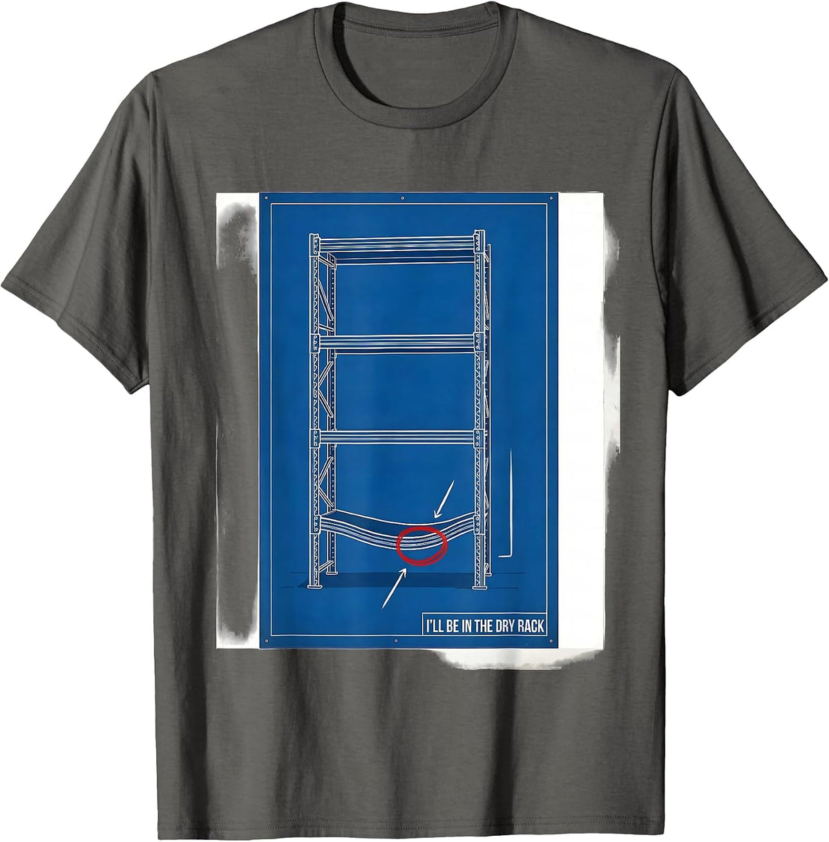 Men's I'll Be In The Dry Rack Funny Chef Kitchen Staff Humor T-Shirt - Asphalt Grey