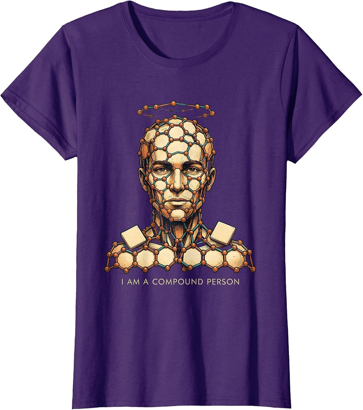 Women's I Am A Compound Person Funny Chemistry Science Student Gift T-Shirt - Purple