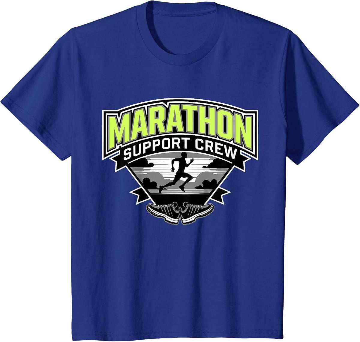 Marathon Support Crew, Funny Running Marathon for Men Women T-Shirt - Royal Blue