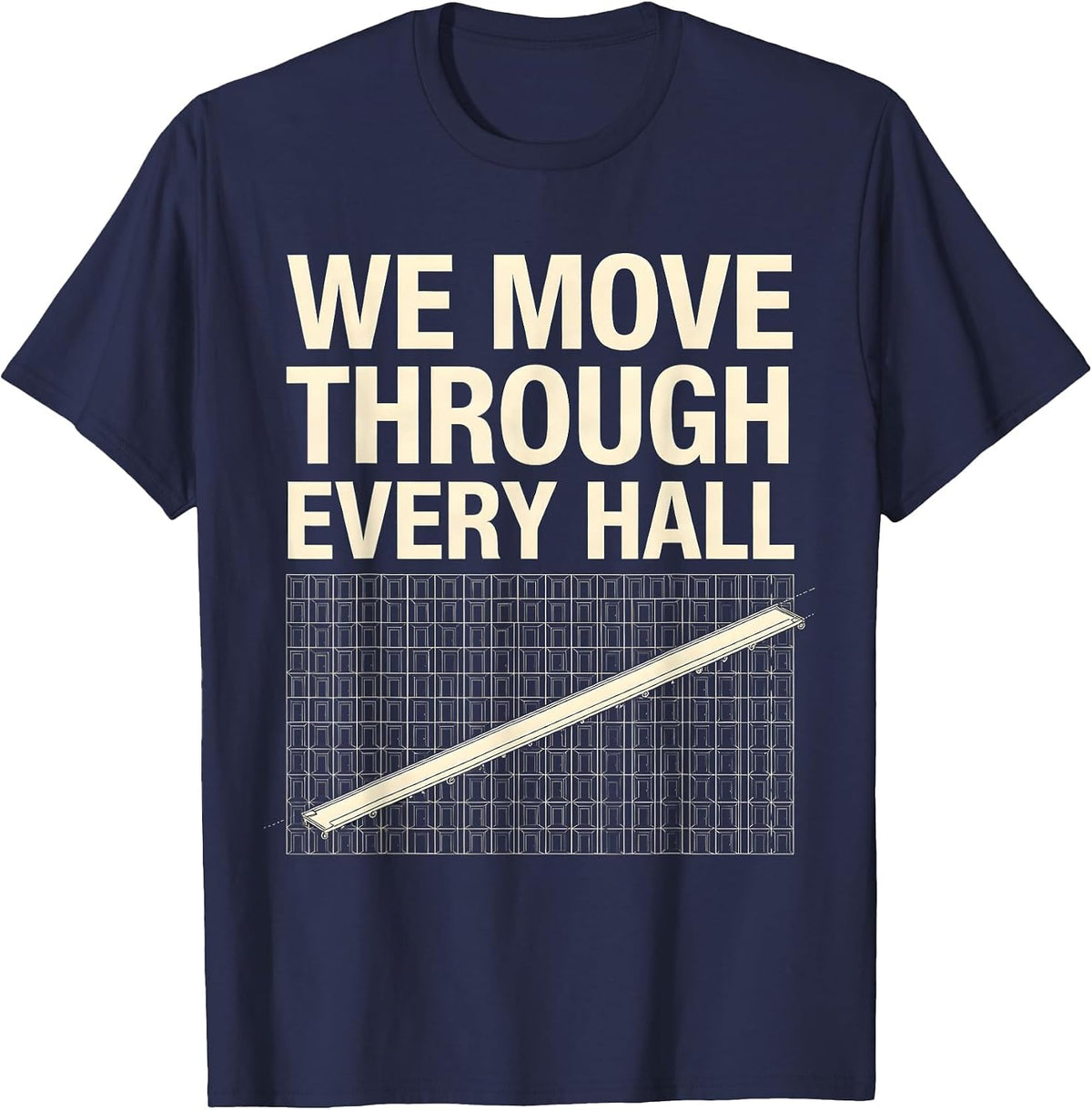 Men's We Move Through Every Hall Specials Squad Teacher Team Pride T-Shirt - Navy Blue