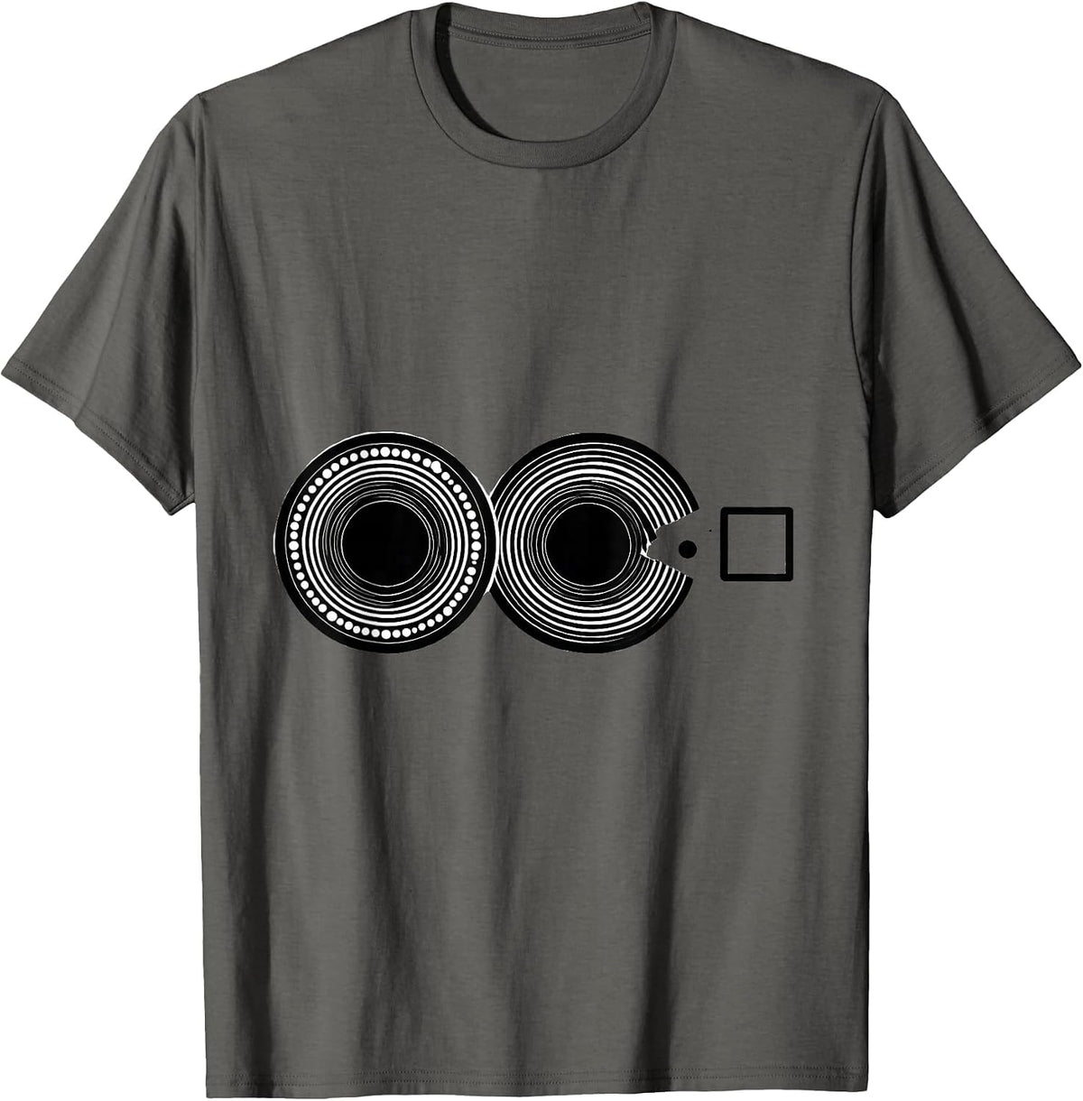 Men's Atomic Orbitals Silhouettes Nerdy Science Humor T-Shirt - Asphalt Grey