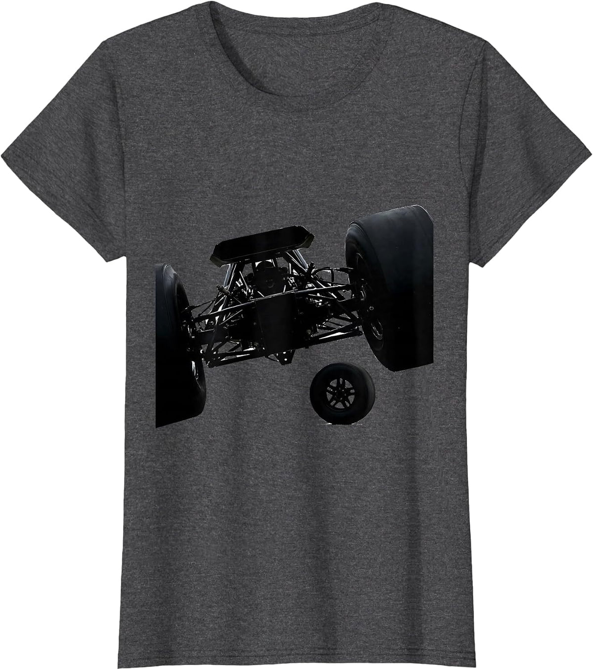 Women's Dragster Wheelie-Bar Broken RC Racing Humor T-Shirt - Dark Heather Grey