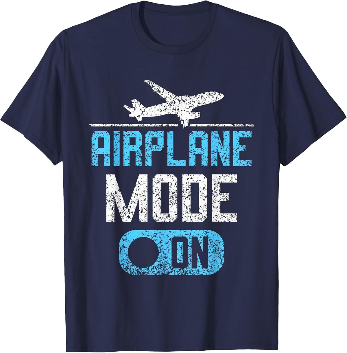 Aircraft Mode One Plane Guide Aviator Aeroplane Pilot T-Shirt - Navy Blue